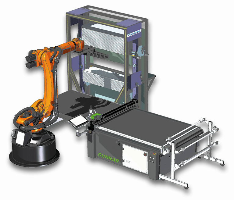 Cutting and kitting for composites by Airborne