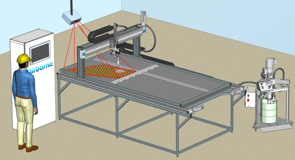 Automated Honeycomb Potting by Airborne